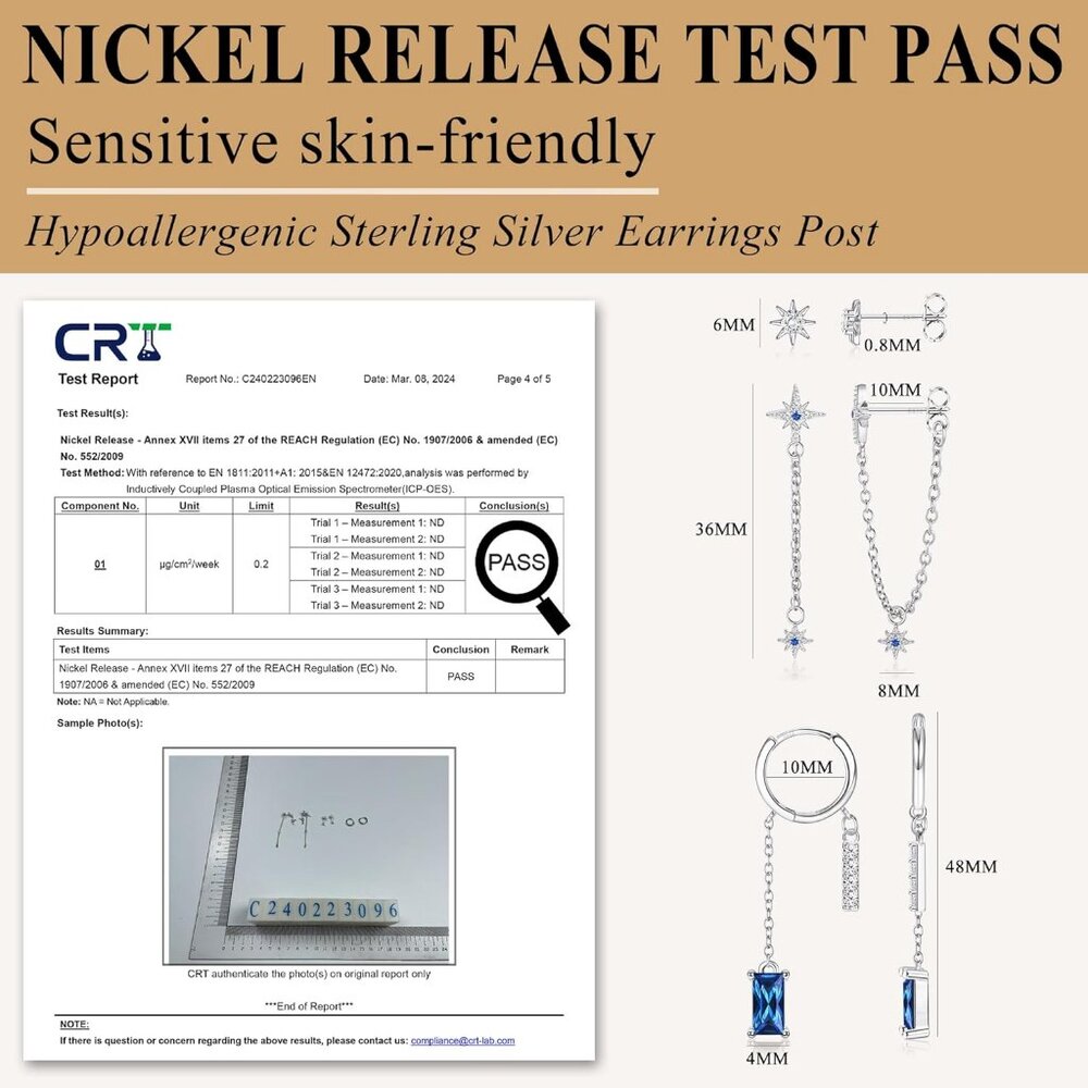 Sterling Silver Earring Sets For Multiple Piercin… - image 2